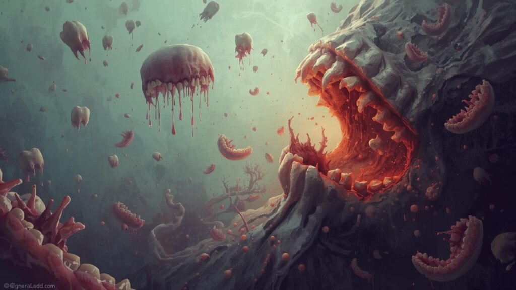 Teeth falling out of mouth