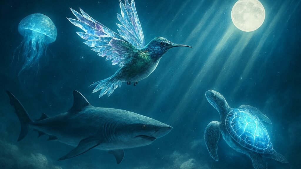 Animals in dreams, hummingbird, shark