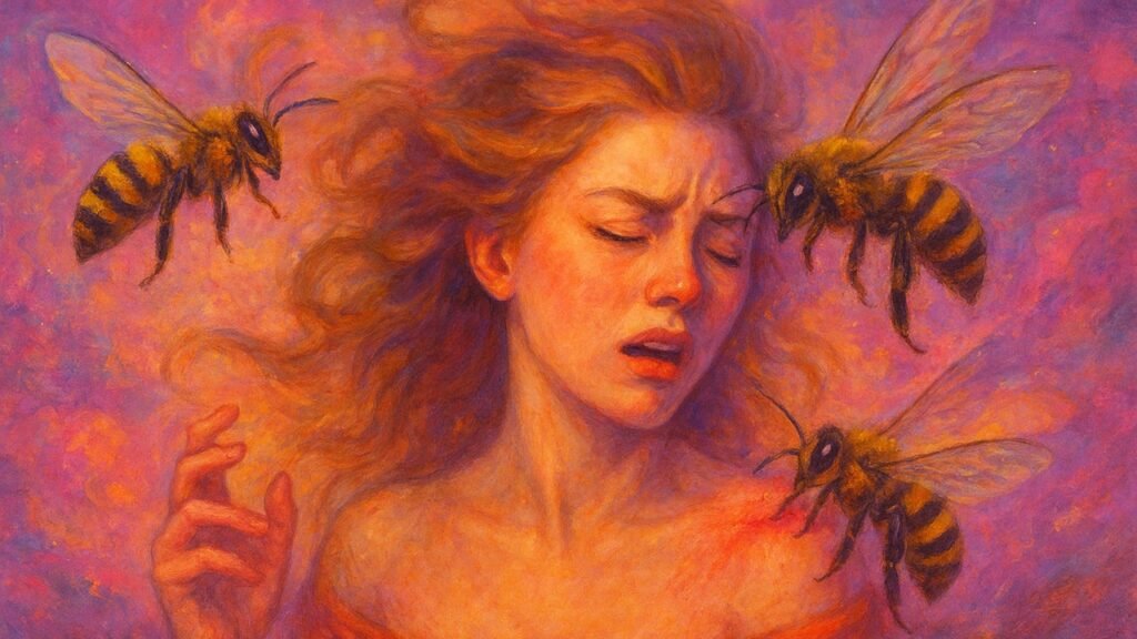 Getting stung by a bee in a dream