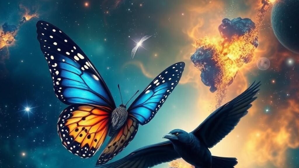 Bird and butterfly dream