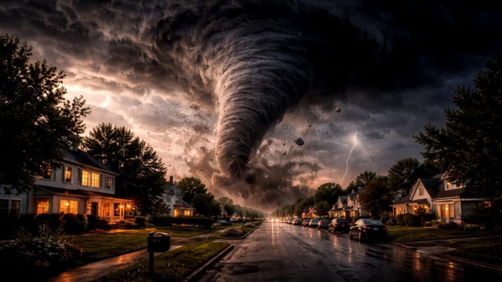 tornado hitting house in dream